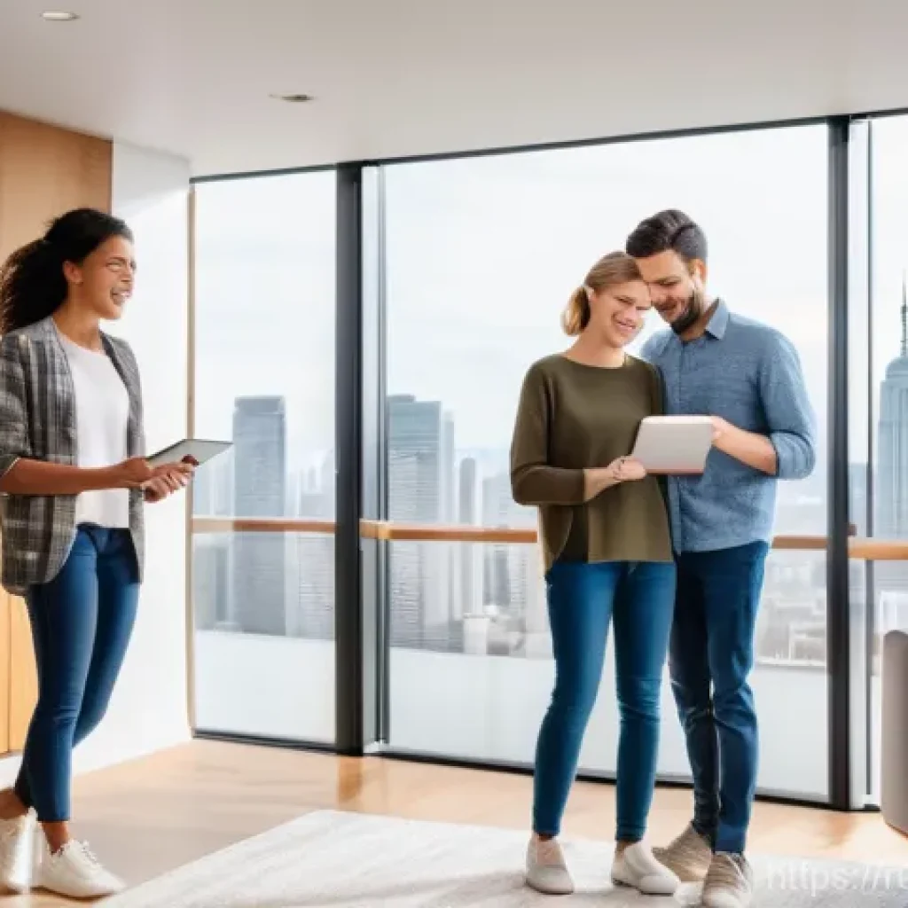 화재 예방 관리 - **Prompt 1: Modern Smart Home Fire Safety**
"A cozy, brightly lit modern living room with large ...