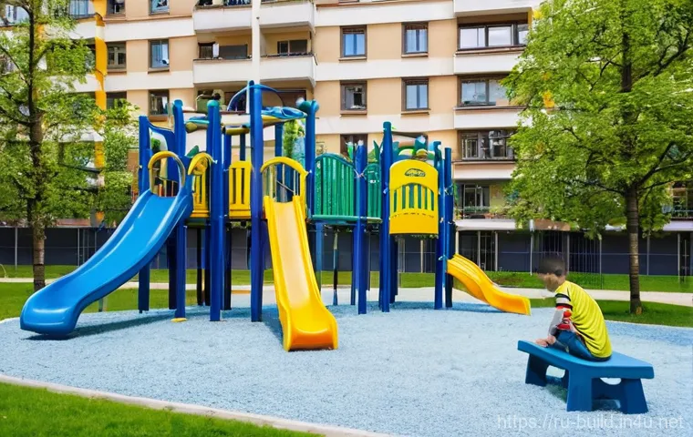 건물 입주자 만족도 조사 - **Prompt:** A diverse group of residents in a brightly lit, modern common area of a typical Russian ...