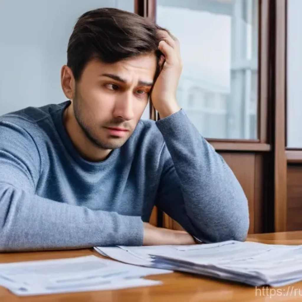 관리비 회계 처리 - **Confused Citizen with Russian Utility Bills:**
Prompt: "A realistic photograph of a young or m...