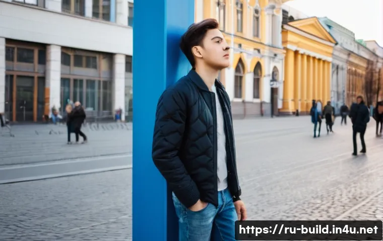 공용 공간 CCTV 관리 규칙 - **Prompt:** A young adult, dressed in casual yet modest clothing (jeans, t-shirt, light jacket), wal...